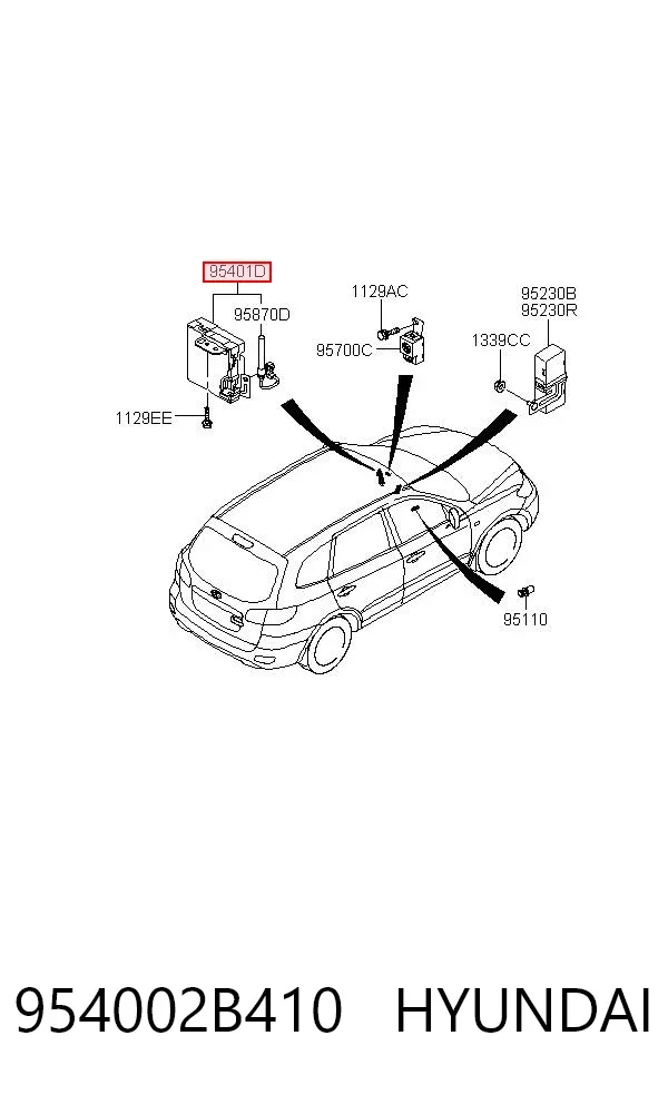 Блок комфорту 954002B410 Hyundai/Kia