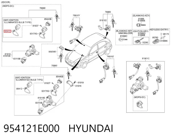  954121E000 Hyundai/Kia
