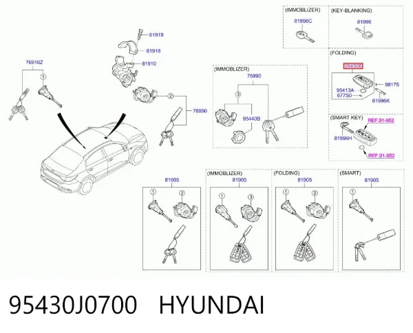  95430J0700 Hyundai/Kia