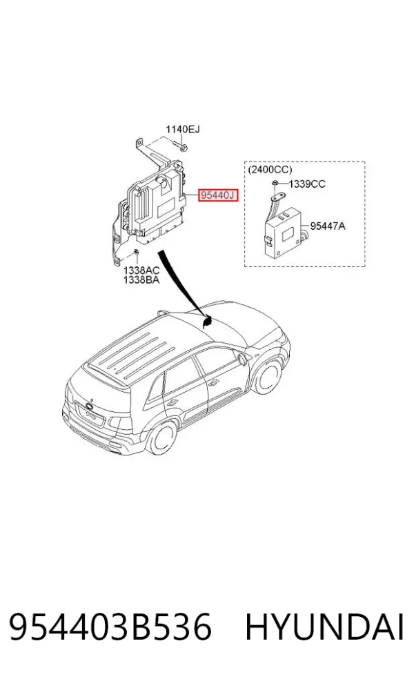 Модуль (ЕБУ) АКПП електронний 954403B536 Hyundai/Kia