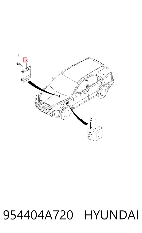 Модуль керування роздавальної коробкою 954404A720 Hyundai/Kia