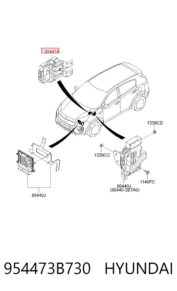  954473B730 Hyundai/Kia