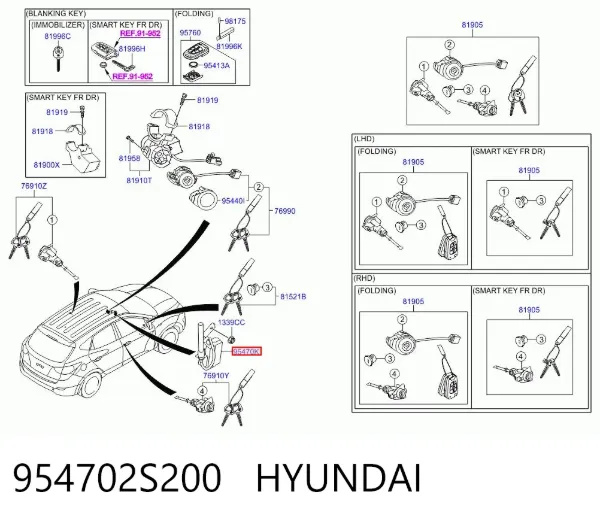  954702S200 Hyundai/Kia