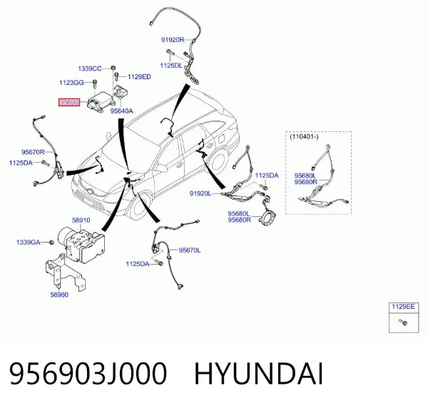 Датчик поперечного прискорення (ESP) 956903J000 Hyundai/Kia