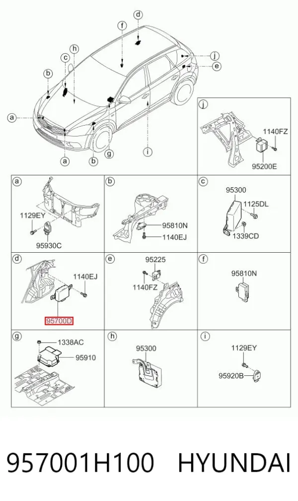  957001H100 Hyundai/Kia