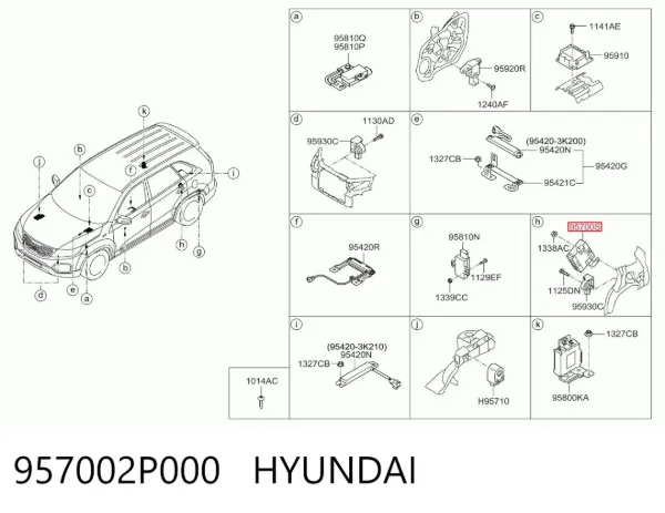  957002P000 Hyundai/Kia