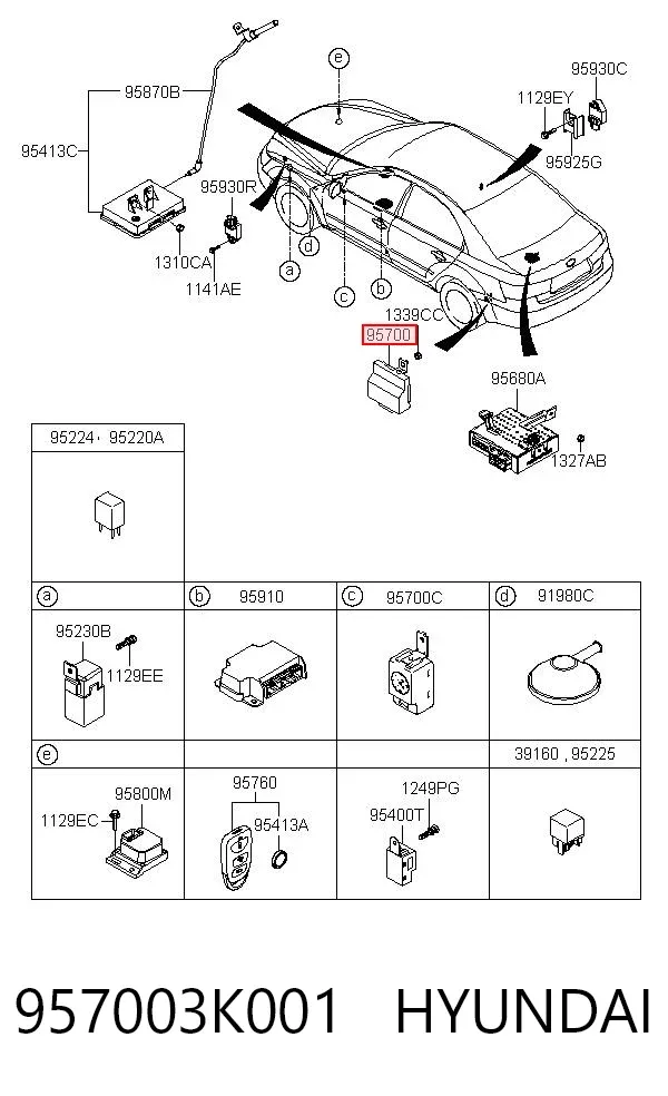  957003K001 Hyundai/Kia