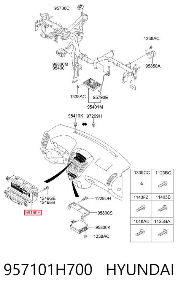 Дисплей багатофункціональний 957101H700 Hyundai/Kia