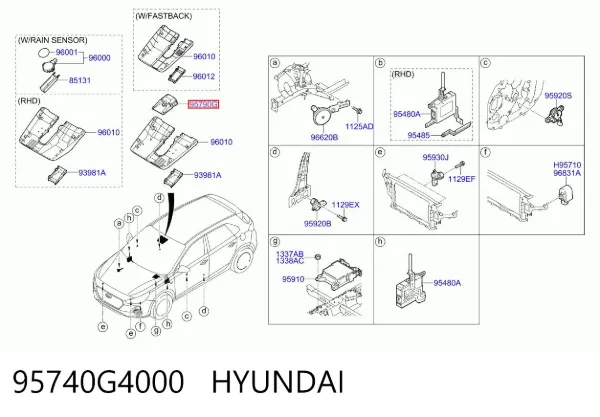 Радарний датчик дистанції 95740G4000 Hyundai/Kia