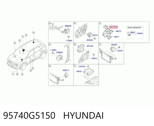 Радарний датчик дистанції 95740G5150 Hyundai/Kia
