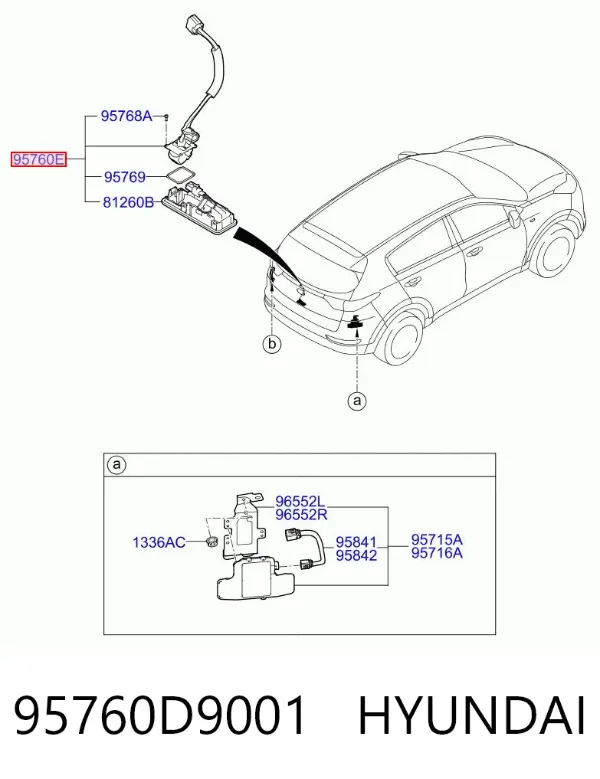 Камера системи забезпечення видимості 95760D9001 Hyundai/Kia