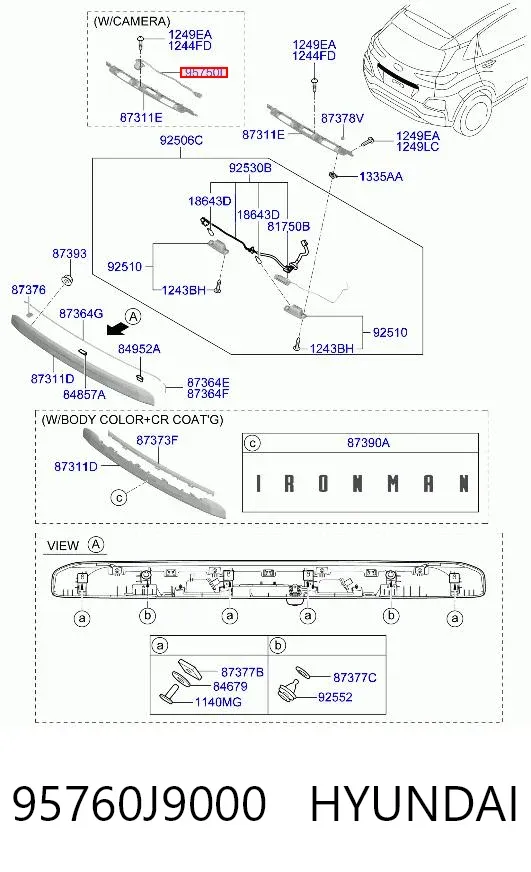 Камера системи забезпечення видимості 95760J9000 Hyundai/Kia