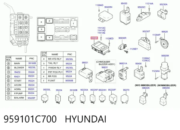  959101C700 Hyundai/Kia