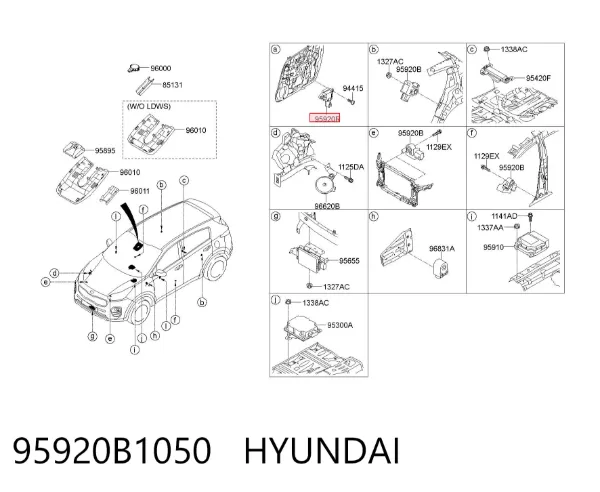 Датчик удару 95920B1050 Hyundai/Kia