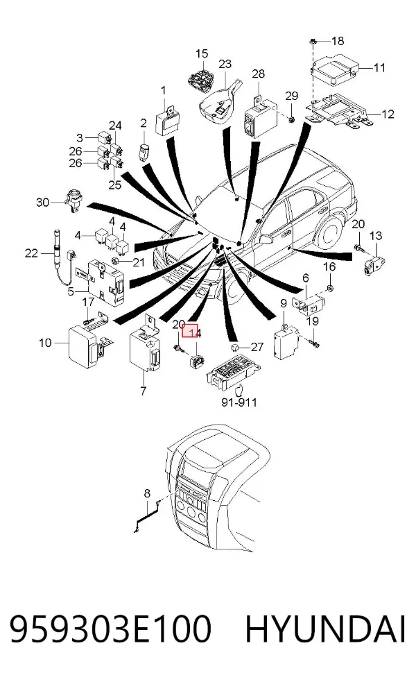  959303E100 Hyundai/Kia