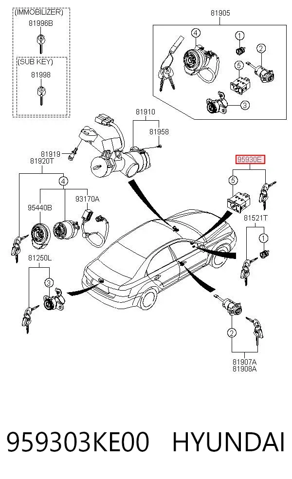  959303KE00 Hyundai/Kia