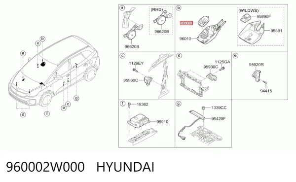 Датчик дощу 960002W000 Hyundai/Kia
