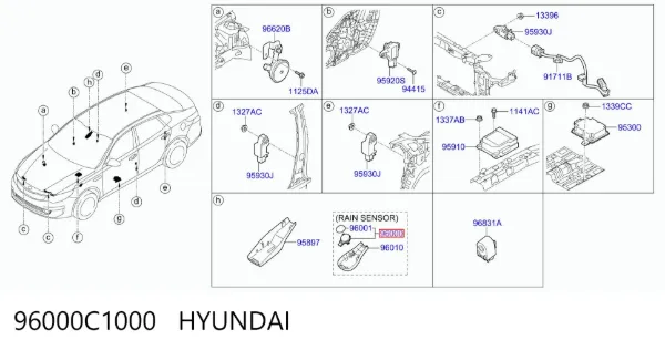 Датчик дощу 96000C1000 Hyundai/Kia