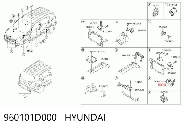 960101D000 Hyundai/Kia