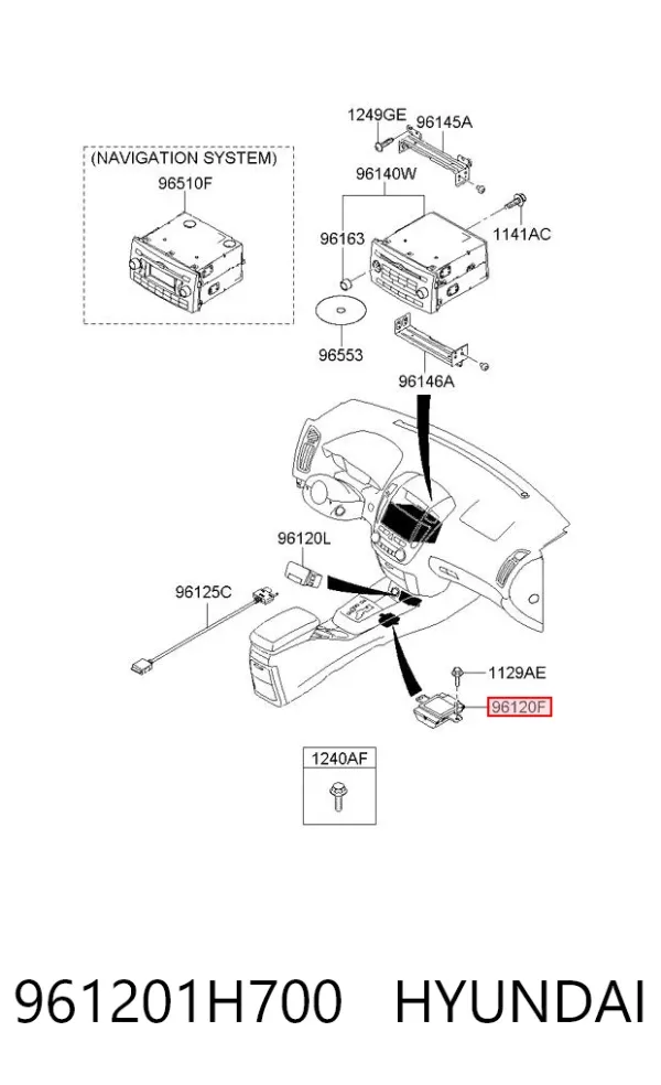 USB-розгалужувач 961201H700 Hyundai/Kia