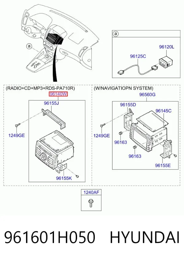 Магнітола 961601H050 Hyundai/Kia