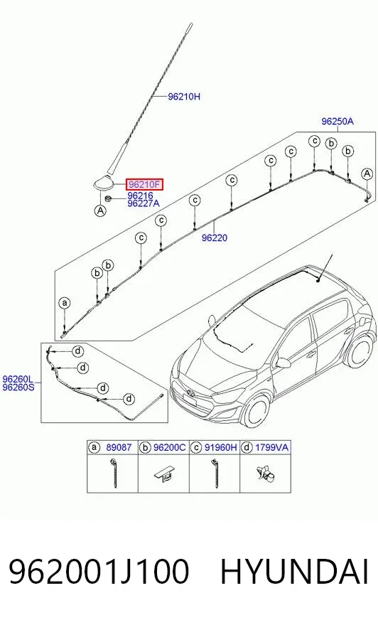 Антена 962001J100 Hyundai/Kia