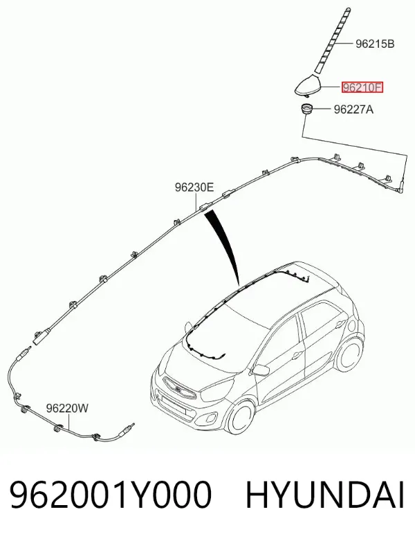 Антена 962001Y000 Hyundai/Kia