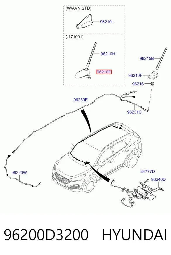 Антена 96200D3200 Hyundai/Kia