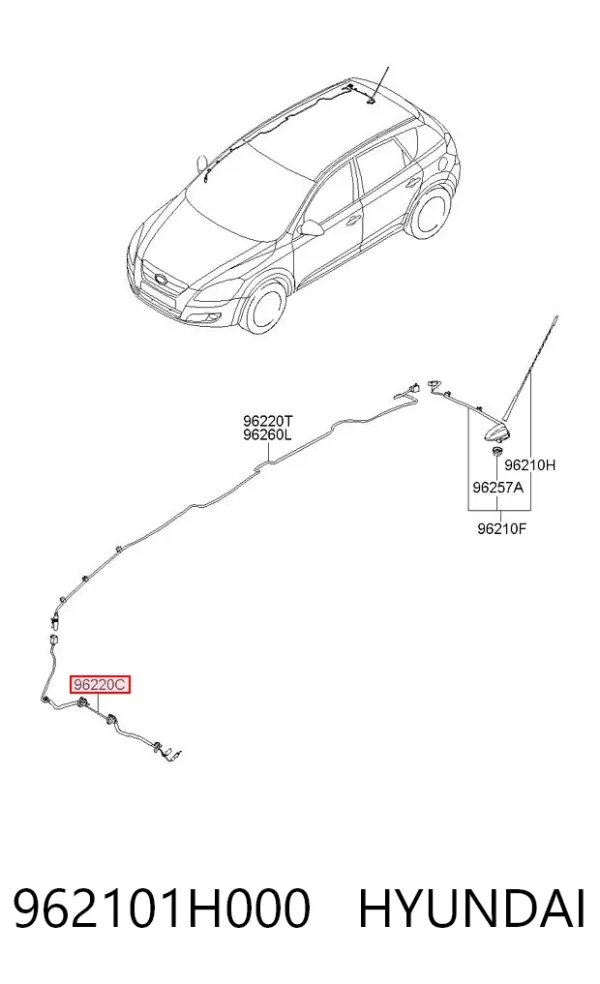 Антена 962101H000 Hyundai/Kia