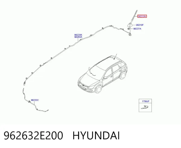 Шток антени 962632E200 Hyundai/Kia