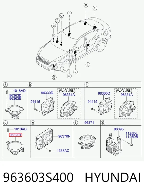  963603S400 Hyundai/Kia