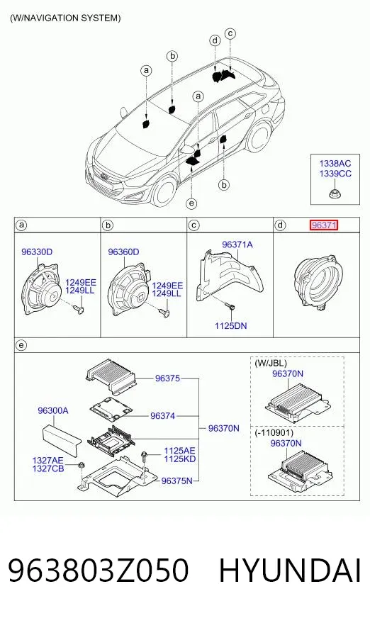  963803Z050 Hyundai/Kia