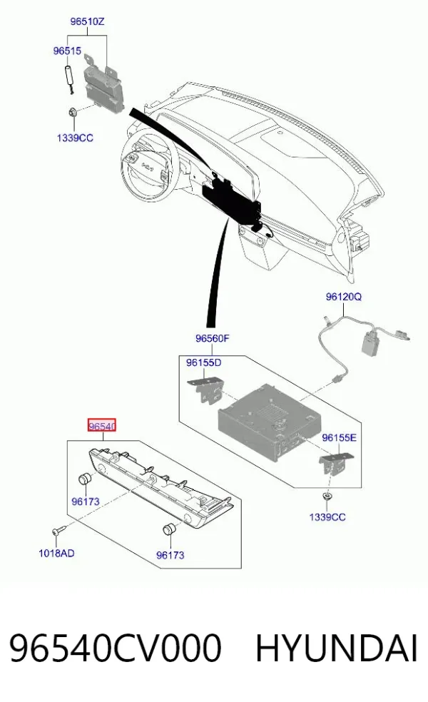 Пульт керування магнітолою 96540CV000 Hyundai/Kia