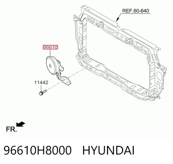 Сигнал звуковий (клаксон) 96610H8000 Hyundai/Kia