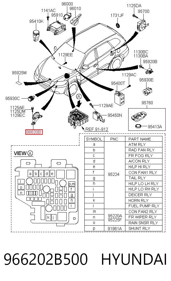 Сигнал звуковий (клаксон) 966202B500 Hyundai/Kia