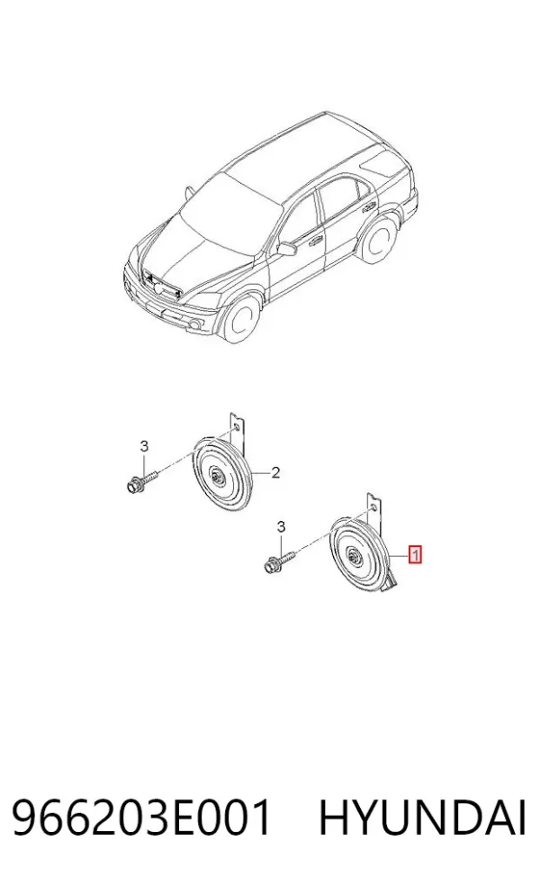 Сигнал звуковий (клаксон) 966203E001 Hyundai/Kia