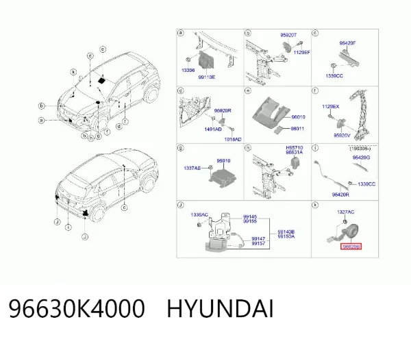 Сигнал звуковий (клаксон) 96630K4000 Hyundai/Kia