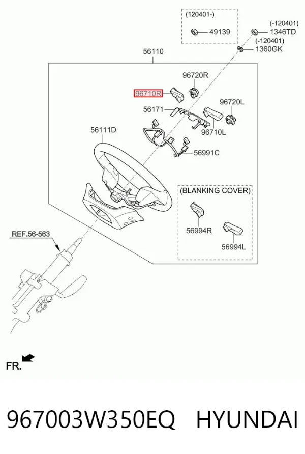 Блок керування круїз-контролем 967003W350EQ Hyundai/Kia