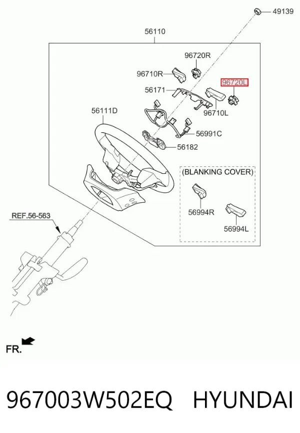  967003W502EQ Hyundai/Kia