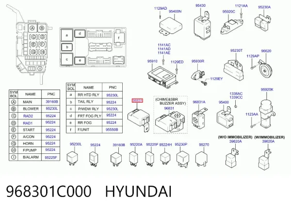  968301C000 Hyundai/Kia