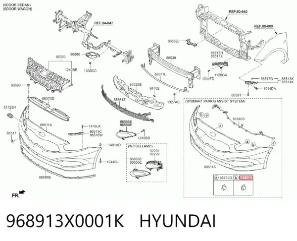  968913X0001K Hyundai/Kia