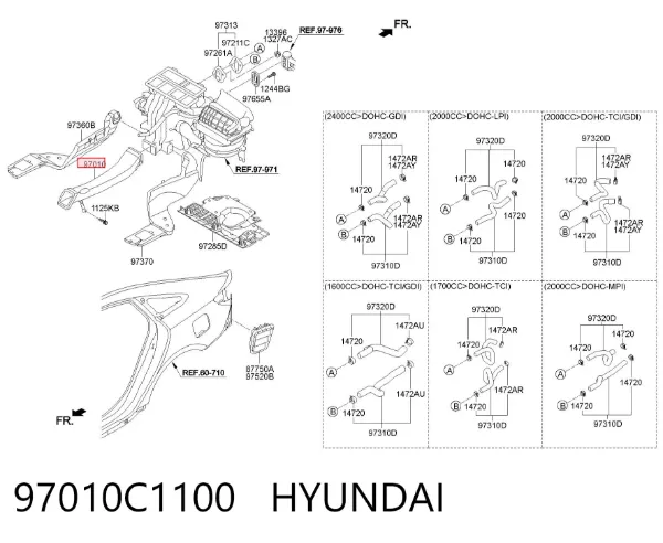  97010C1100 Hyundai/Kia