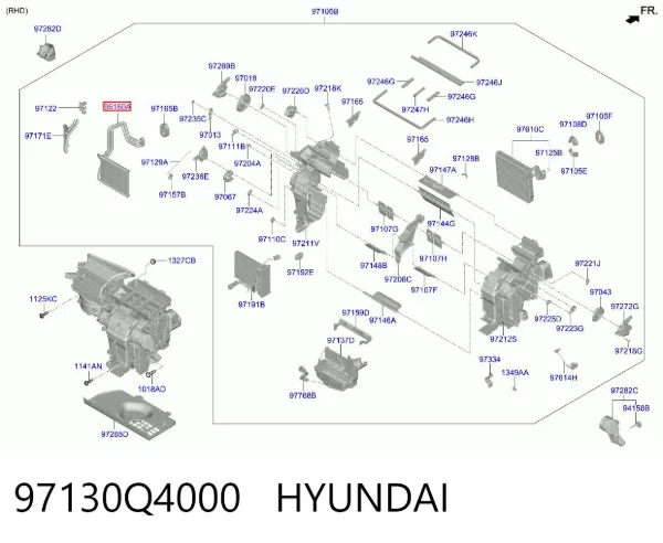 Радіатор пічки 97130Q4000 Hyundai/Kia