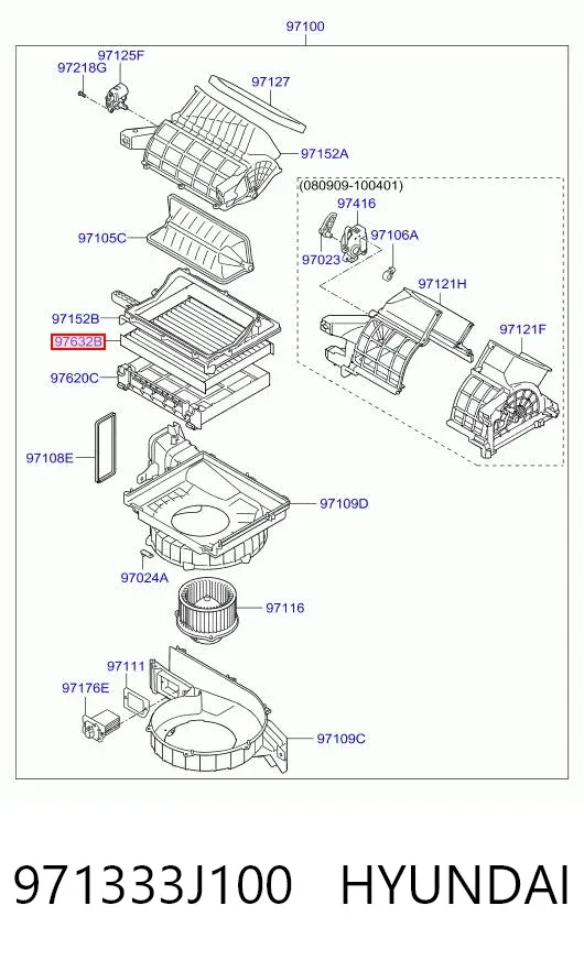 Фільтр салону 971333J100 Hyundai/Kia