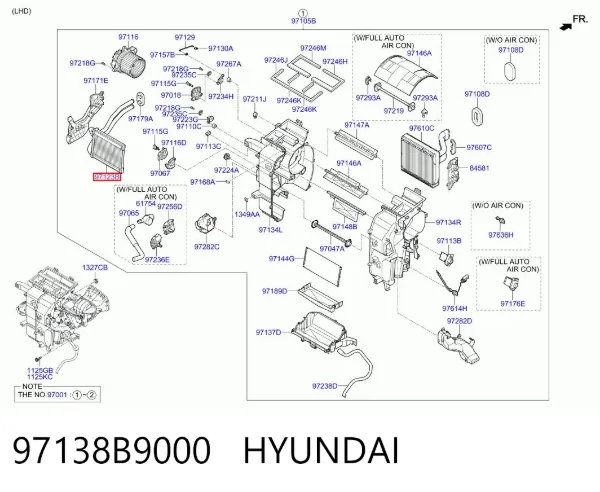 Радіатор пічки 97138B9000 Hyundai/Kia