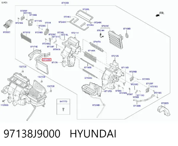 Радіатор пічки 97138J9000 Hyundai/Kia