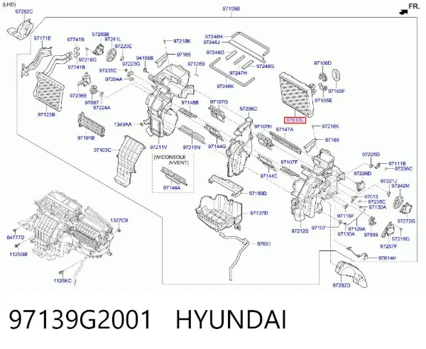 Випаровувач кондиціонера 97139G2001 Hyundai/Kia