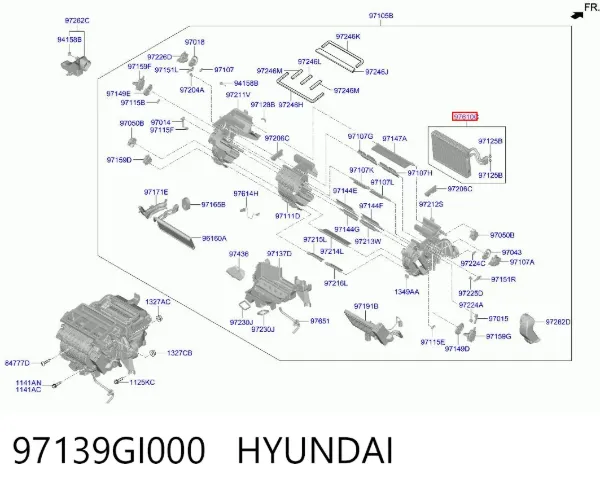 Випаровувач кондиціонера 97139GI000 Hyundai/Kia