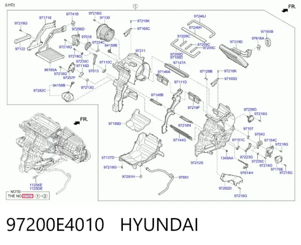 Корпус печі в зборі 97200E4010 Hyundai/Kia