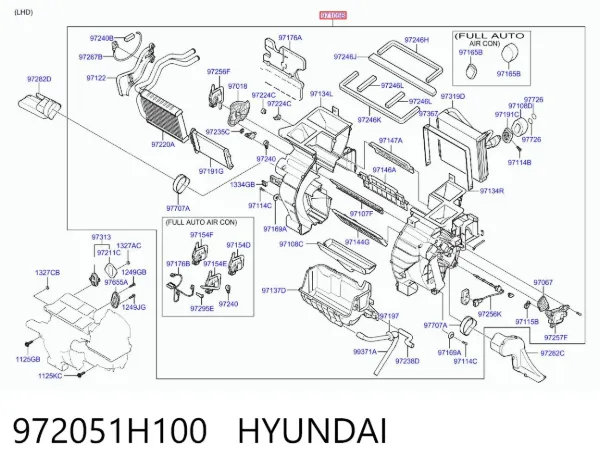 Корпус печі в зборі 972051H100 Hyundai/Kia